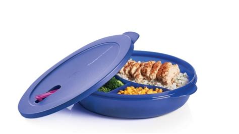 Tupperware Crystalwave Plus Divided Dish W Vent Tokyo Blue Nip Ebay