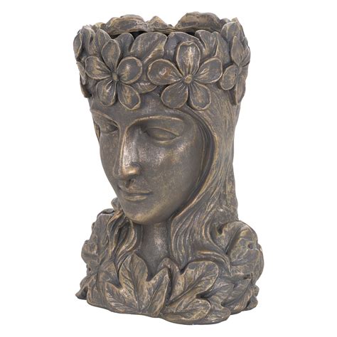 Pot De Fleurs Visage Figure Femme X X Cm Vase R Cipient Pour