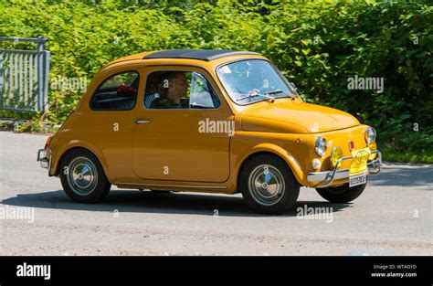 Classic car, a small vintage Fiat 500 during a meeting for historic ...