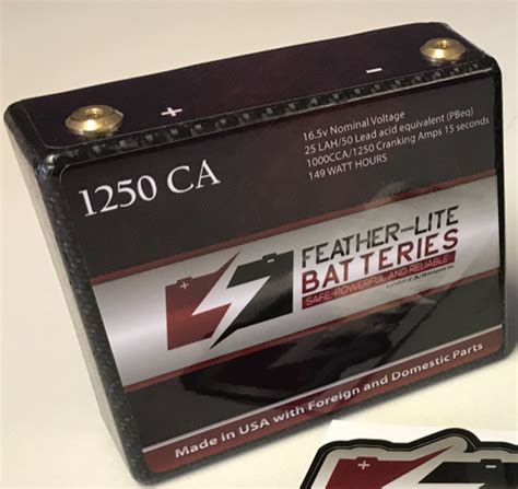 Feather Lite Batteries Premiere V Race Batteries