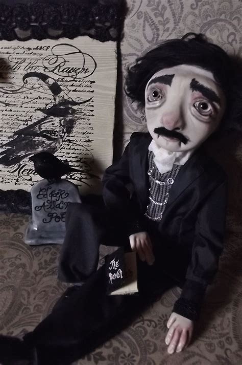 Edgar Allan Poe Art Doll Hand Sculpted Jacquelyn Rose Of Clementines