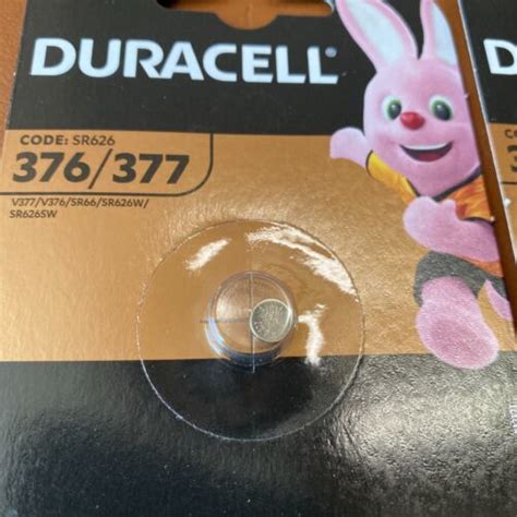 Duracell 377 Watch Batteries Silver Oxide Battery Button Coin D377 AG4