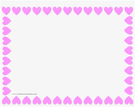 Pink Heart Border - Voglio Un Bacio Da Te Transparent PNG - 960x720 ...