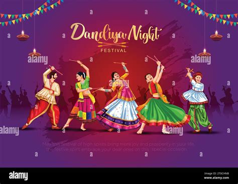 Garba Night Diwali Poster For Navratri Dussehra Festival Of India