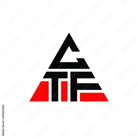 CTF triangle letter logo design with triangle shape. CTF triangle logo ...