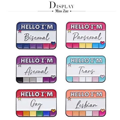 LGBT Rainbow Enamel Pins BI Pan Asexual Trans Lesbian Brooch Lapel