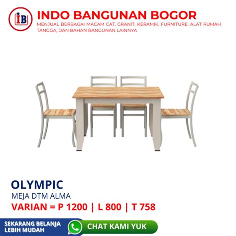 Jual Meja Makan Set Kursi Olympic Dtm Alma Shopee Indonesia