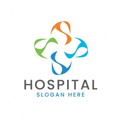 Premium Vector | Hospital cross logo with colorful modern technology ...