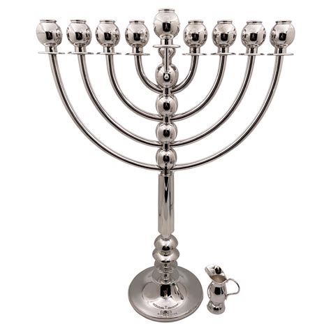 Modern Brutalist Judaica Menorah In Metal At Stdibs