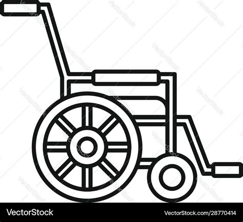 Mobility Wheelchair Icon Outline Style Royalty Free Vector