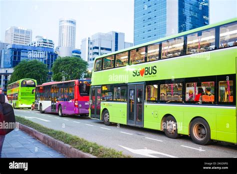 Singapore June Singapore Public Transportation Bus Stock Photo