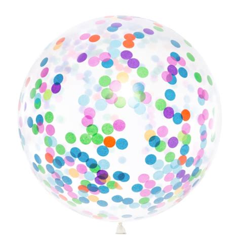 Ballon G Ant En Latex Transparent Confettis Xxl M Tre