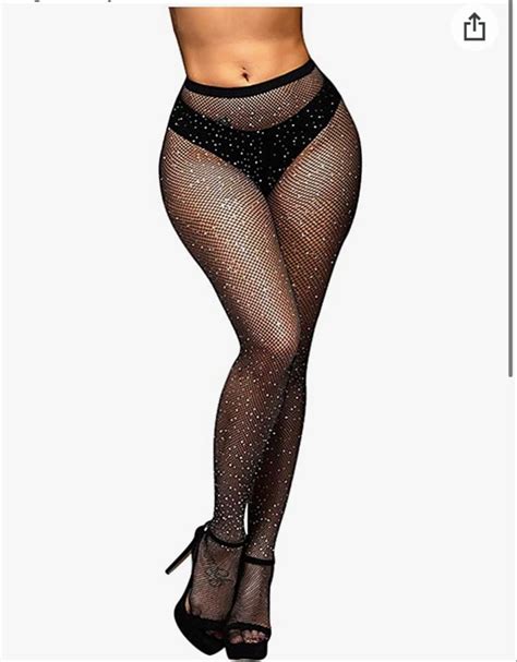 Military Women Fishnet Stockings Black And Nude Black Rhinestone