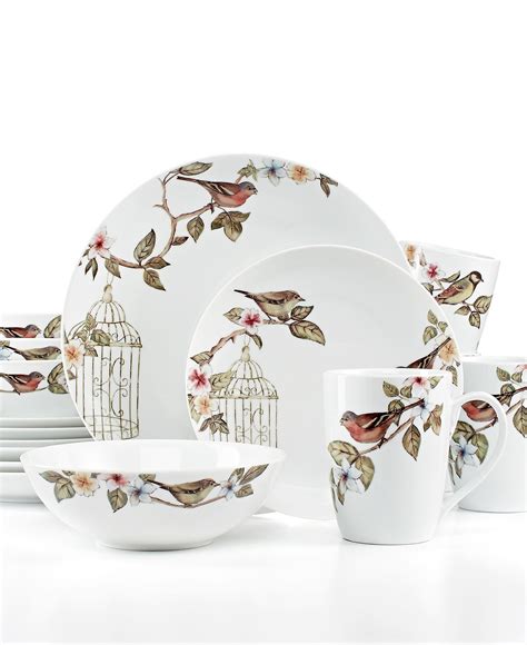 Gourmet Basics By Mikasa Dinnerware Bird Cage 16 Piece Set Casual