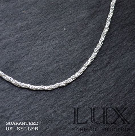 Sterling Silver Twisted Foxtail Chain Necklace With Bolt