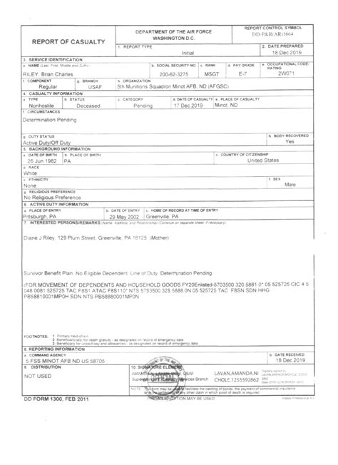 Communications re: Medical Records of deceased serviceman • MuckRock