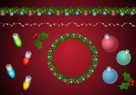 Christmas Garland Border Vector Art Icons And Graphics For Free Download