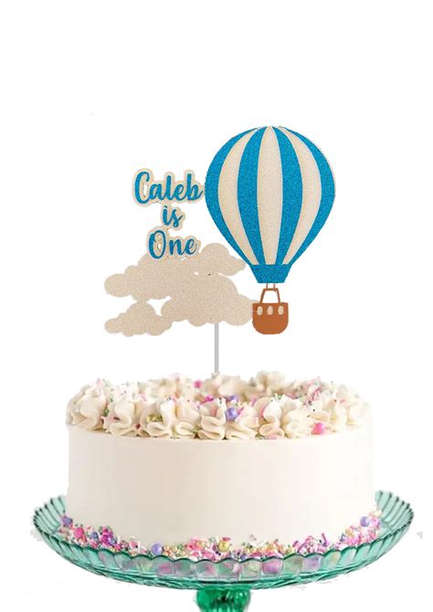 Hot Air Balloon Card Cake Topper Itty Bitty Cake Toppers