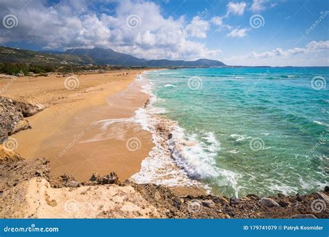 Beautiful Falassarna Beach on Crete, Greece Stock Image - Image of ...