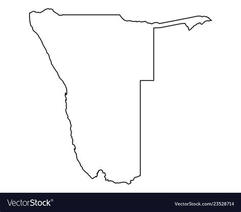 Map of namibia Royalty Free Vector Image - VectorStock