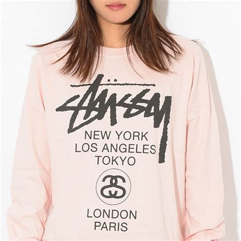 【楽天市場】【アウトレット不良箇所あり】ステューシー Stussy Tシャツ 長袖 レディース Women World Tour