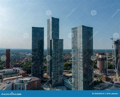 The Modern Skyscrapers of Manchester Deansgate - MANCHESTER, UK ...