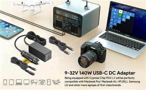 TAIFU 100W 12V 24V USB C auf DC Laptop Stecker KFZ Netzteil für Lenovo