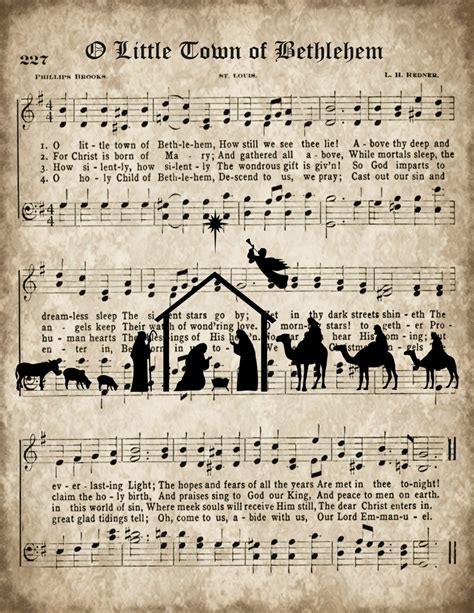 O Little Town Of Bethlehem Christmas Music Page Printable Knick Of