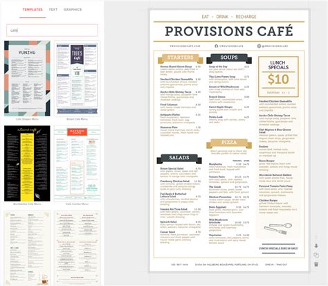 Design Cafe Menus Online - MustHaveMenus