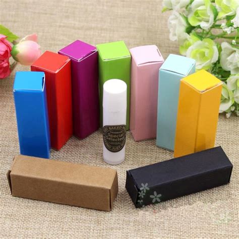 Lip Balm Tube Packaging Carton Box Mixed Colors Lipstick Tube DIY