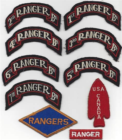 Ranger Scrolls/Tab/Patch and 1st Special Service Force Patch - ARMY AND ...