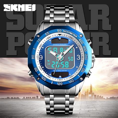 Skmei Solar Men Sport Digital Watch Fashion Solar Sport Wrist Watch