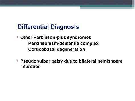 Progressive Supranuclear Palsy Presentation Ppt