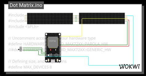 Dot Matrix btn - Wokwi ESP32, STM32, Arduino Simulator