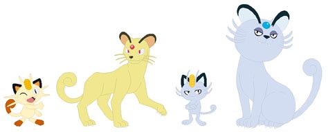 Meowth And Persian Base By Selenaede On Deviantart