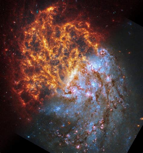 ウェッブとハッブル、2つの宇宙望遠鏡で観測した“くじら座”の銀河「ngc 1087」 Sorae 宇宙へのポータルサイト