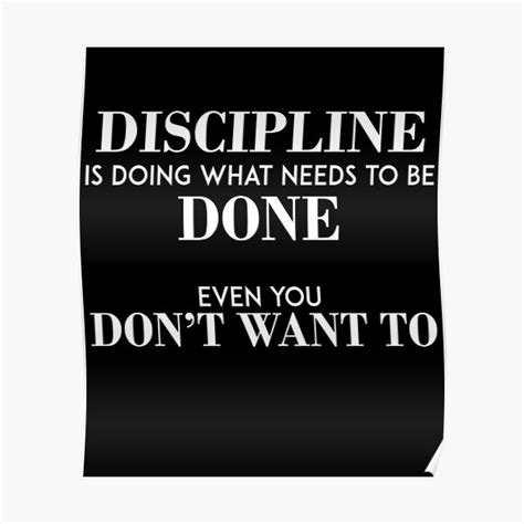 "Discipline - Motivational and Inspirational" Poster for Sale by ...