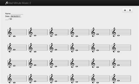 Treble Clef Ledger Lines Worksheet — db-excel.com