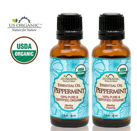 100 Pure Certified Usda Organic Peppermint Essential Oil Us Organic The Usda Certified