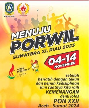 Update Perolehan Sementara Medali Di Porwil Xi Sumatera Minggu