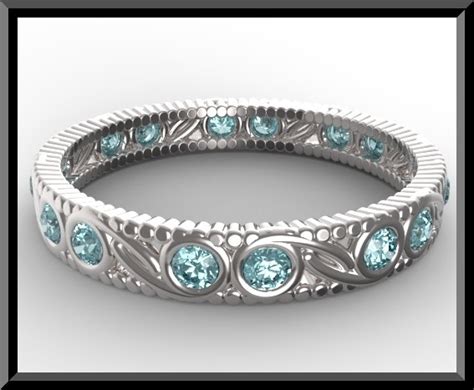 vintage aquamarine wedding band | Vidar Jewelry - Unique Custom ...