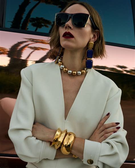 Freja Beha Erichsen Strikes A Pose In Sunglasses And Jewelry For Saint