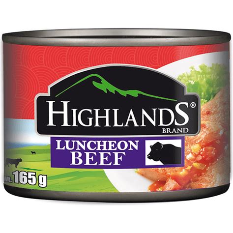 Highlands Luncheon Beef 165g Canned Meat Walter Mart