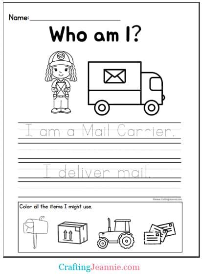 20 Community Helper Coloring Pages Free Printable