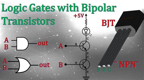 Logic Gates With Bipolar Transistors Part 1 And And Or Gates Youtube