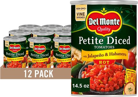 Amazon Del Monte Petite Canned Hot Diced Tomatoes With Jalapeno