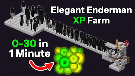 Minecraft Simple Max Speed Enderman Xp Farm By Redstonia Youtube