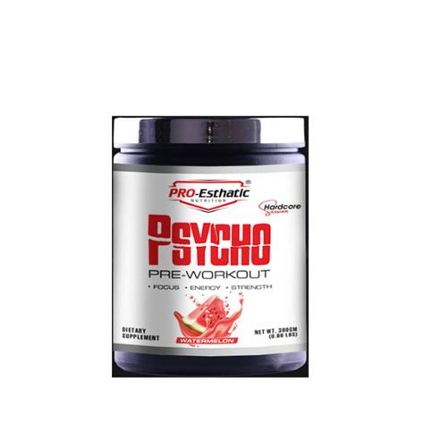 Pro Esthatic Nutrition Psycho Pre Workout Protein Powder Watermelon At