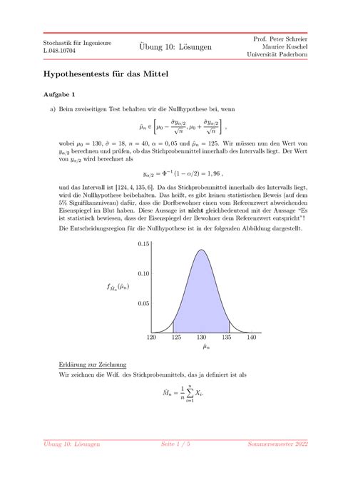 T Sf I Sol De Sommersemester Stochastik F Ur Ingenieure L Ubung