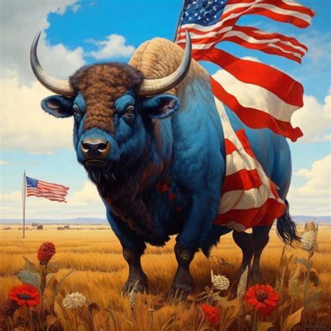 Americana Bison Buffalo Art Free Stock Photo - Public Domain Pictures